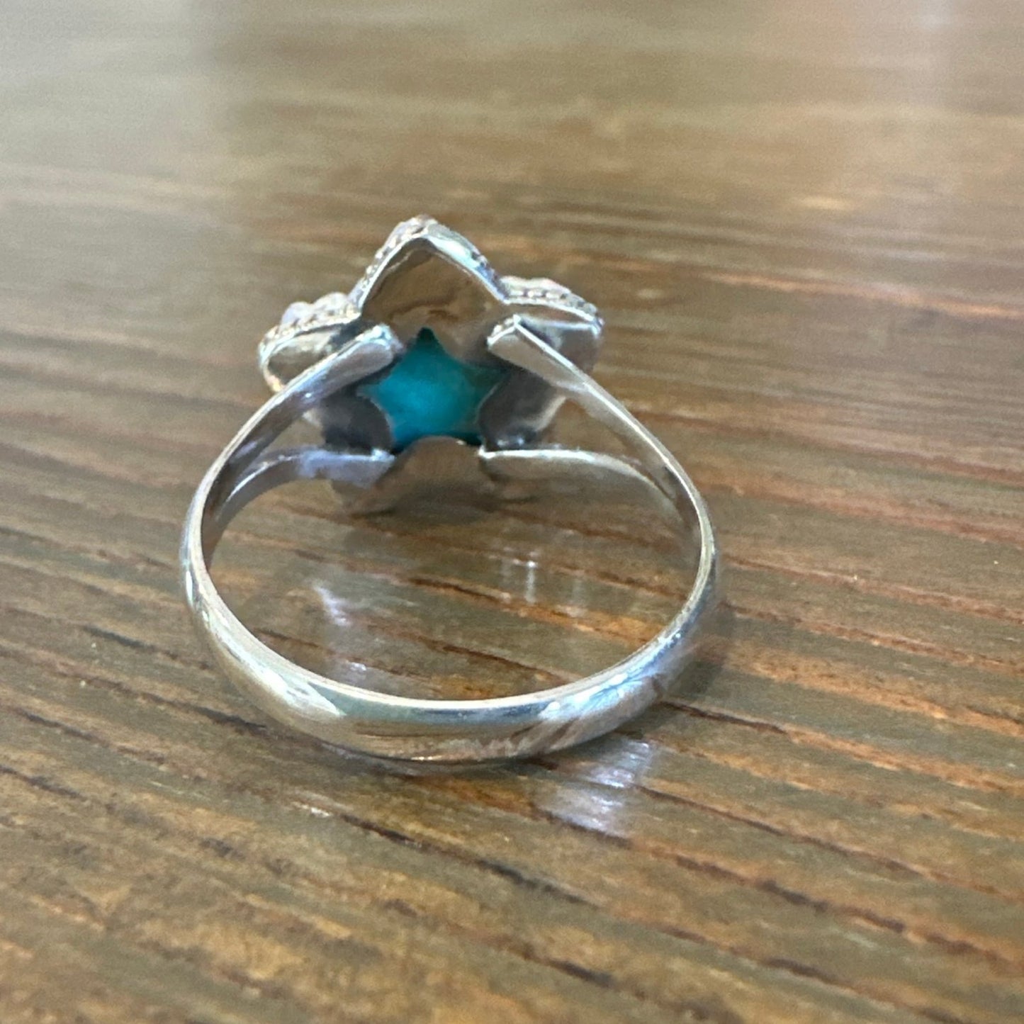 Mohave Turquoise Celestial Star Ring Sterling Size 9