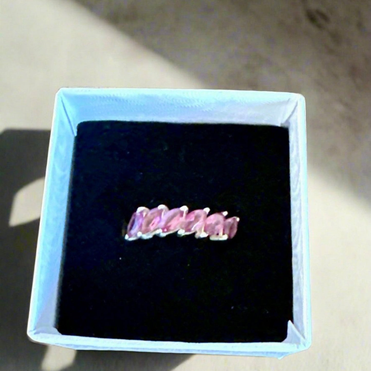 Chuck Clemensy STS Pink Sapphire Band Ring Size 7