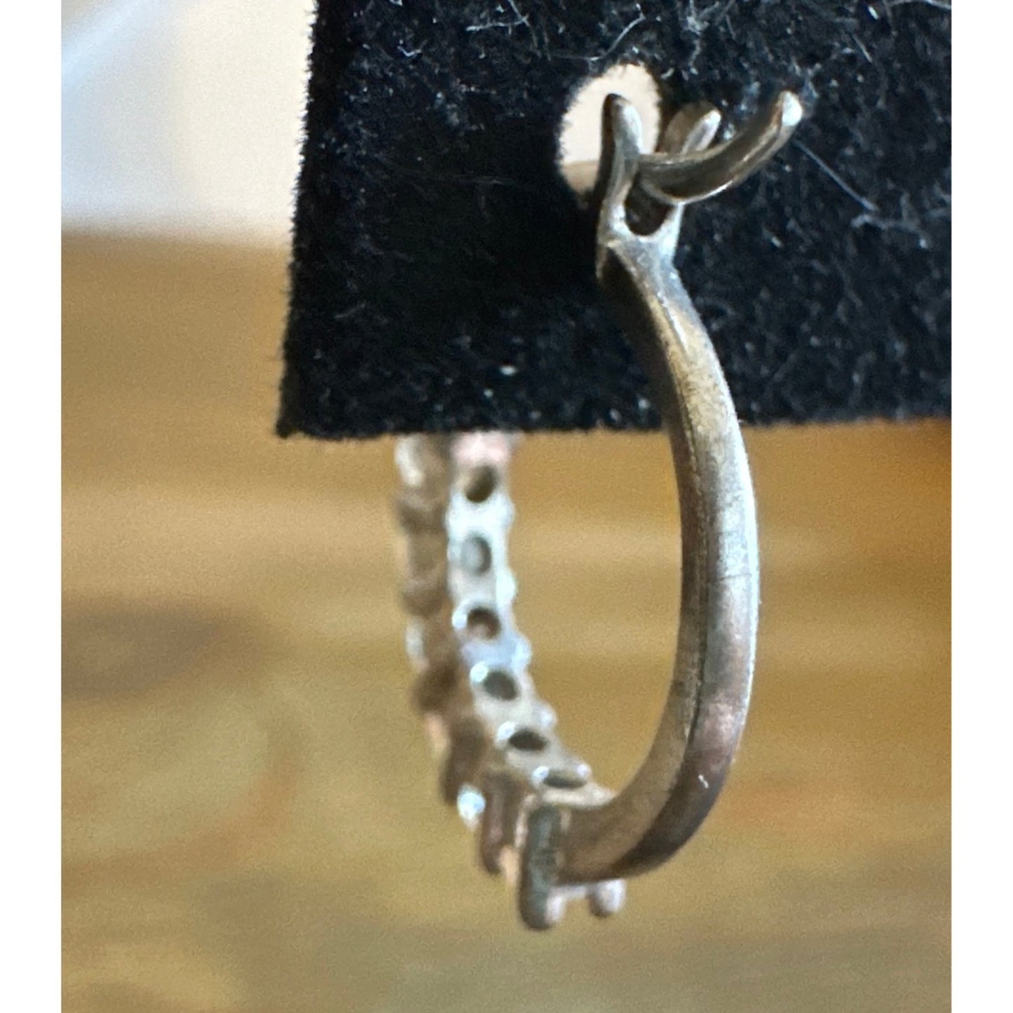 Vintage .925 Ethiopian Opal & CZ Huggie Earrings
