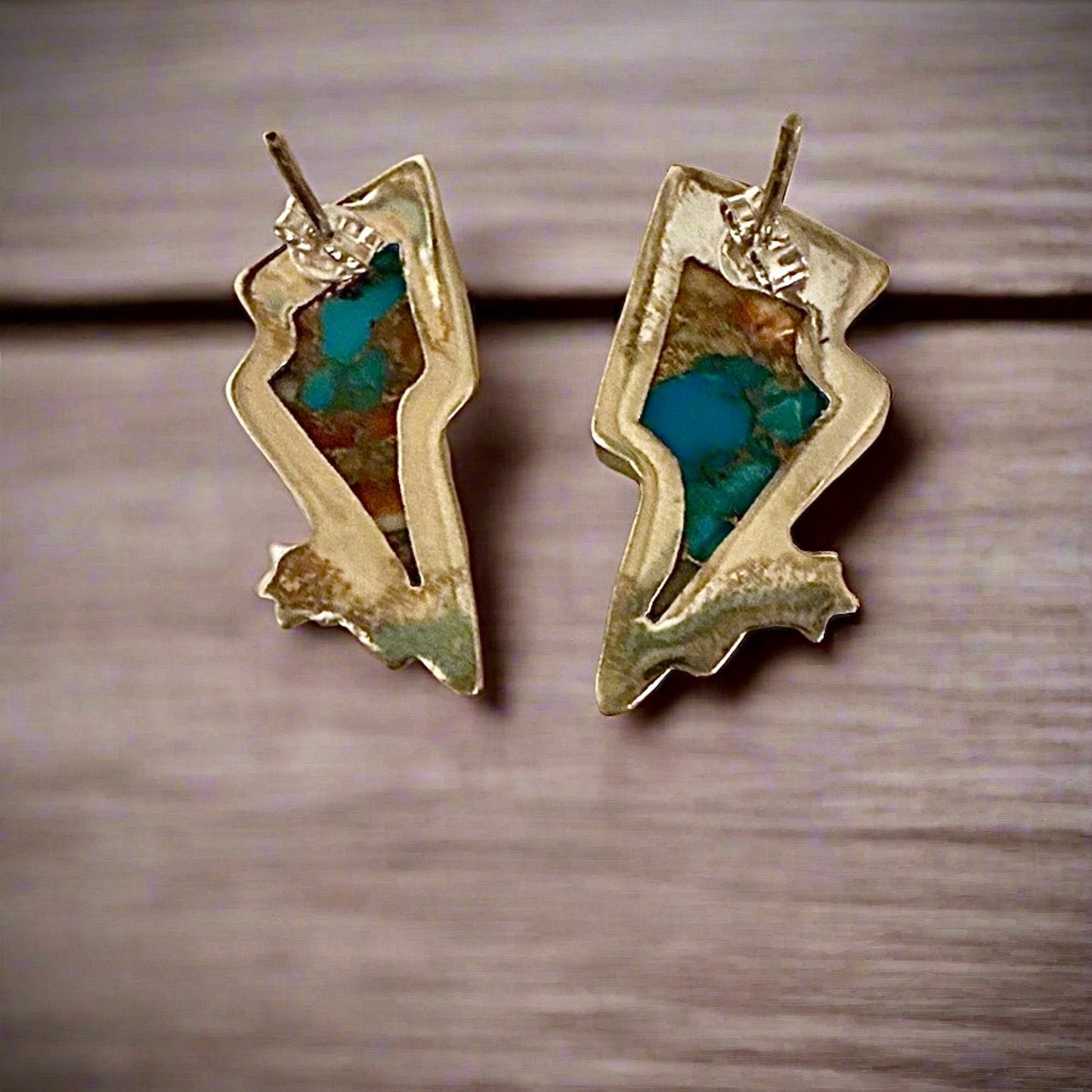 Spiny Oyster Southwestern Lightening Sterling Silver Earrings