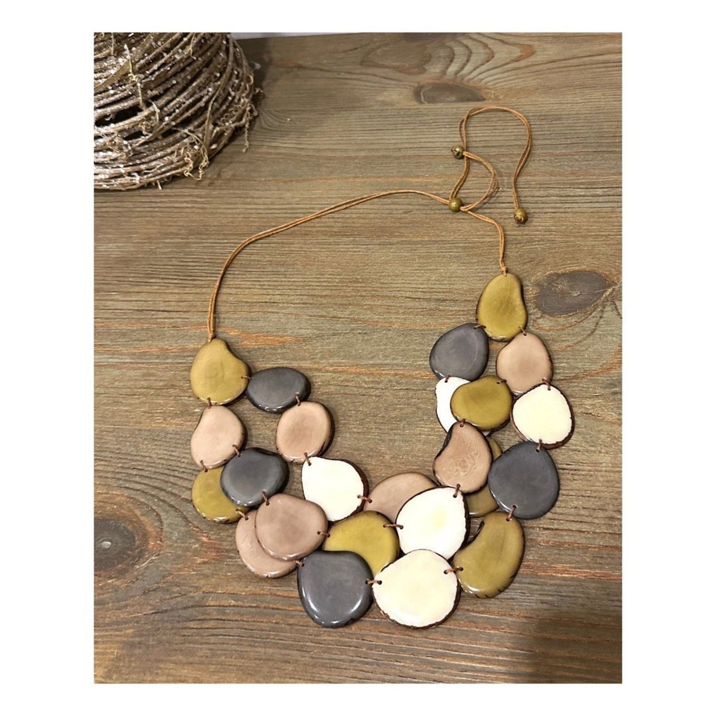 Organic Handmade Tagua Nut Necklace