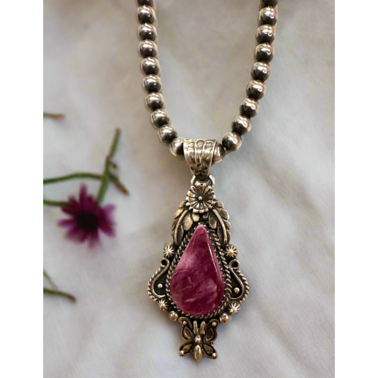Purple Spiny Oyster | Victorian Style | Sterling 925| Pendant