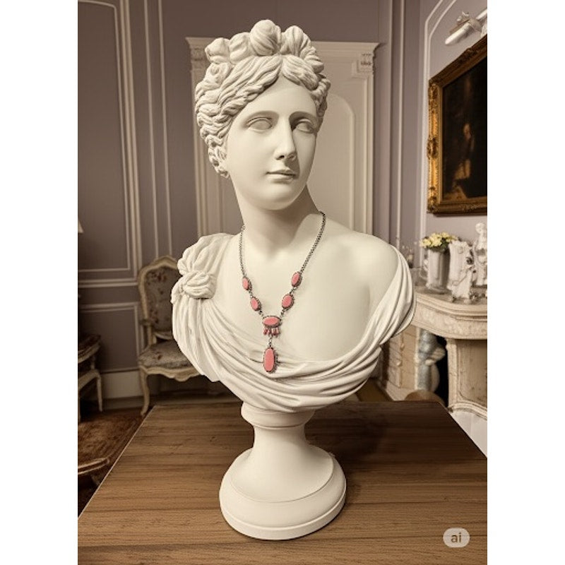 Queen Pink Conch | Aurora Opal | Sterling Silver Necklace | 18-20”