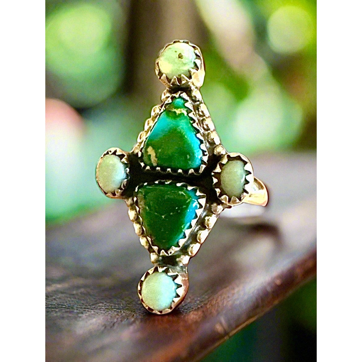 Sonoran Gold & Palomino Turquoise Sterling Silver Ring Adjustable