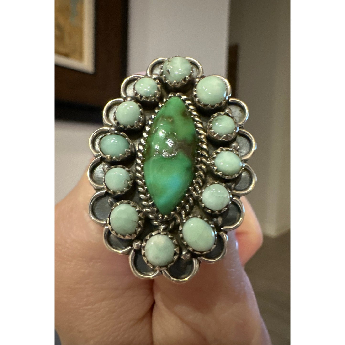 Sonoran Gold Palomino Turquoise | Cluster | Sterling 925 | Adjustable 5-11
