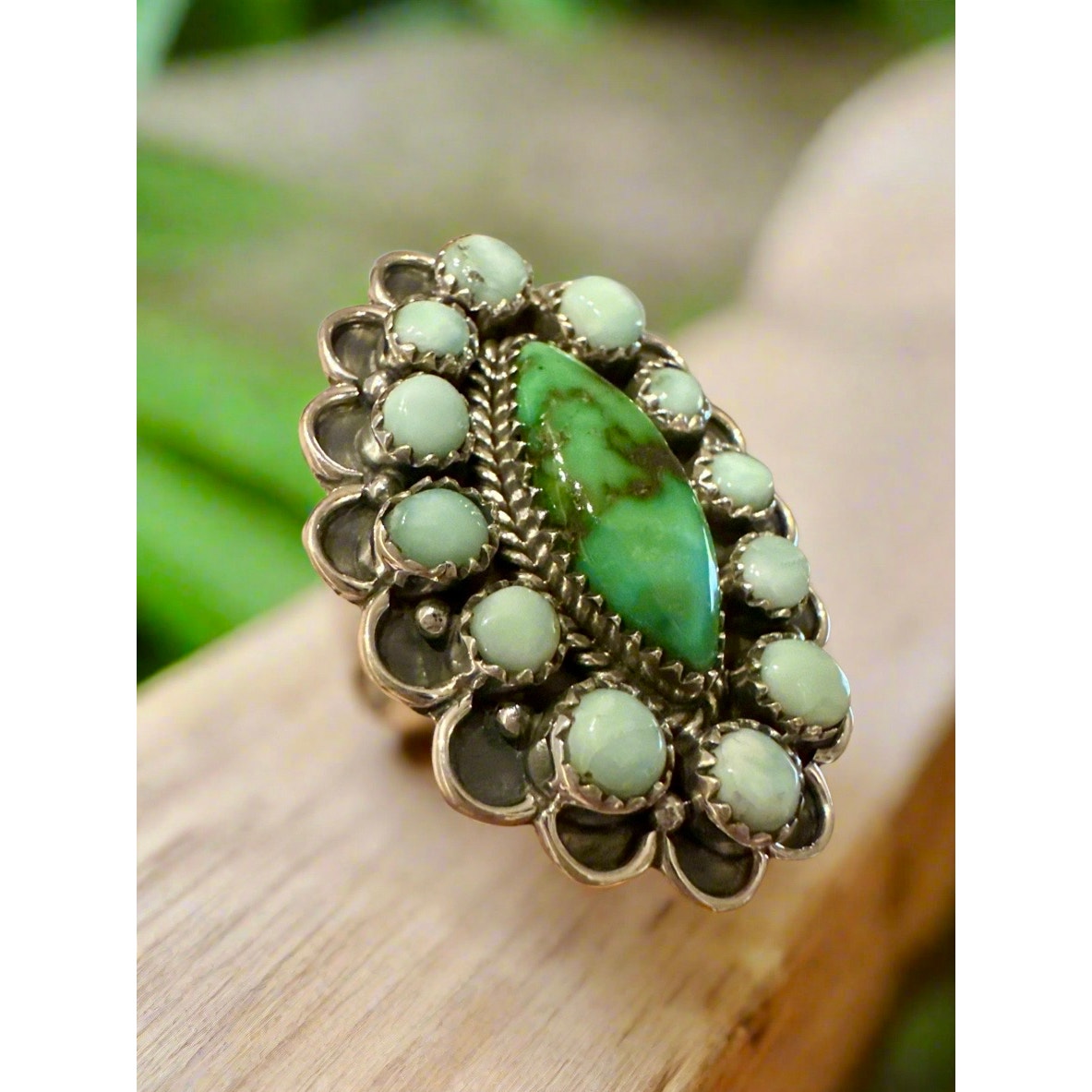 Sonoran Gold Palomino Turquoise | Cluster | Sterling 925 | Adjustable 5-11