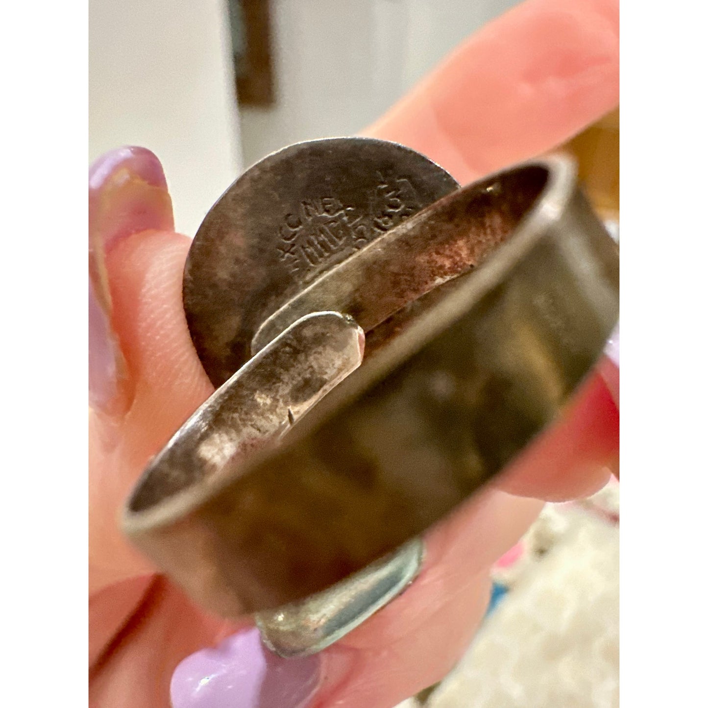 Vintage Taxco Mexico | Amethyst Poison Ring| Adjustable