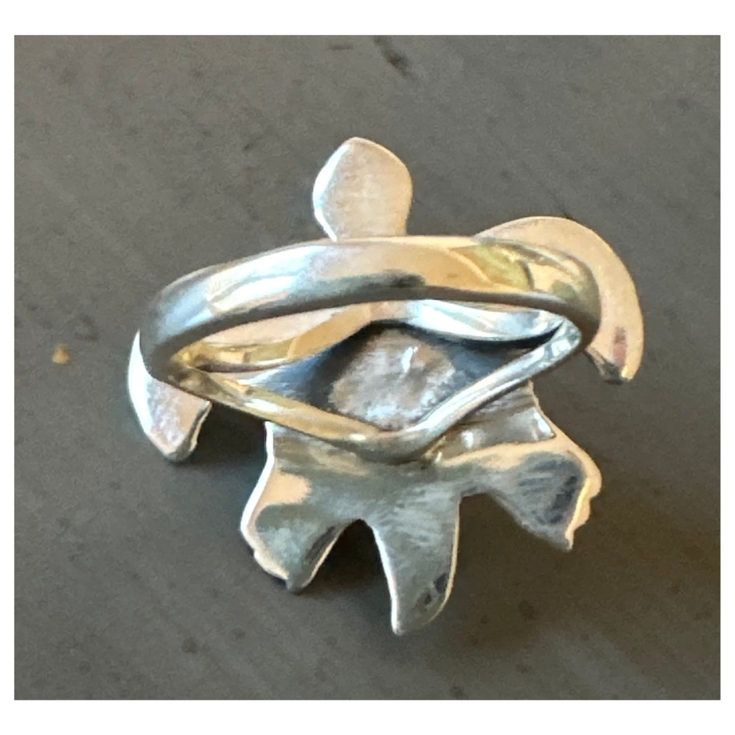 Southwestern Pink Conch Turtle Tortoise Ring .925 Size 7