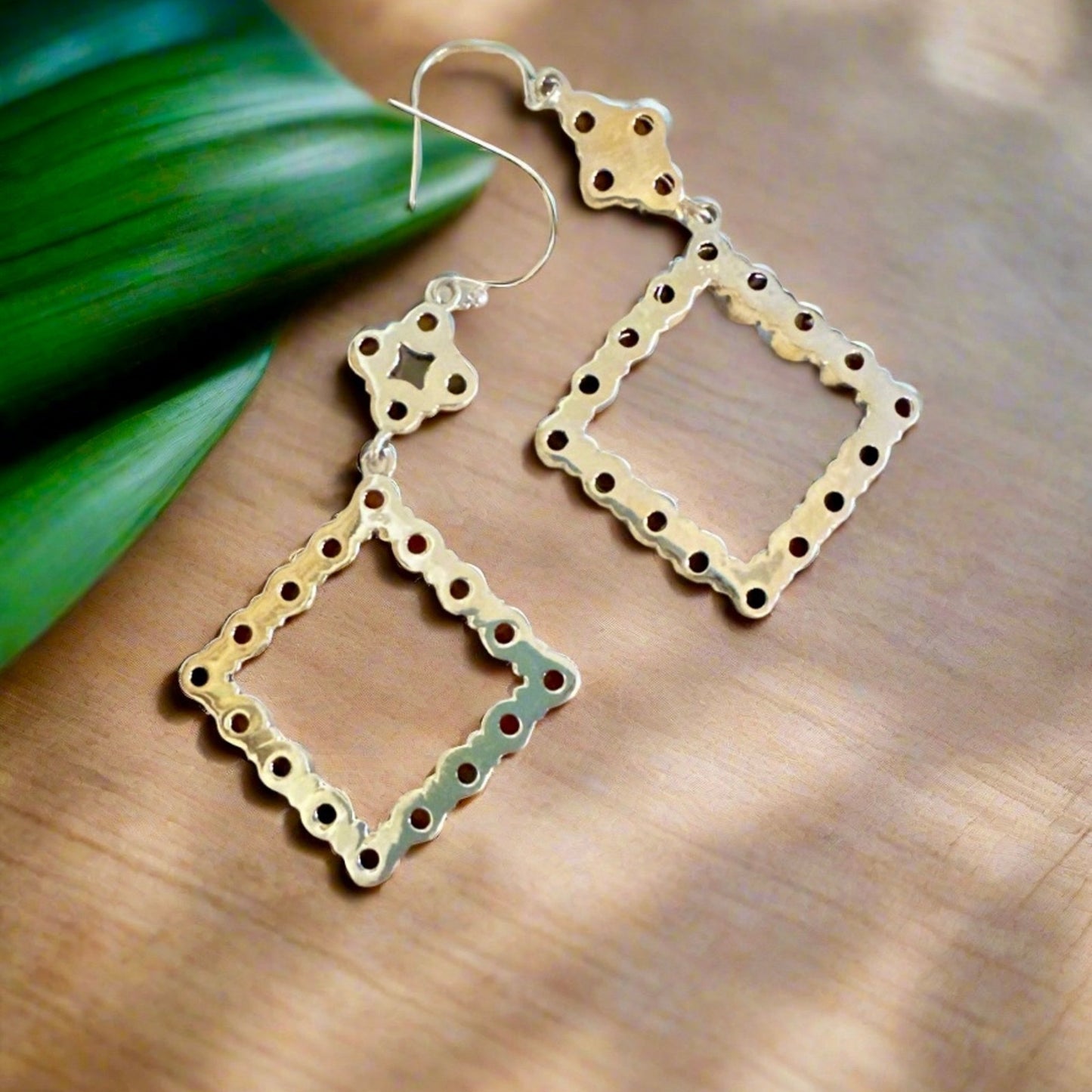 Spiny Oyster Square Dangle Southwestern Earrings