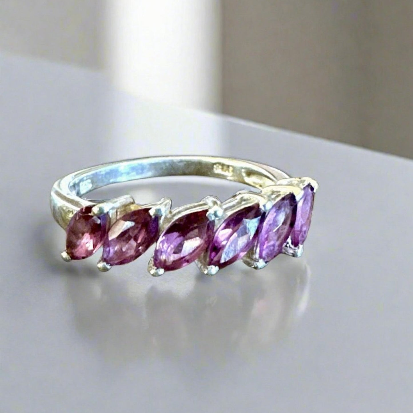 Chuck Clemensy STS Pink Sapphire Band Ring Size 7