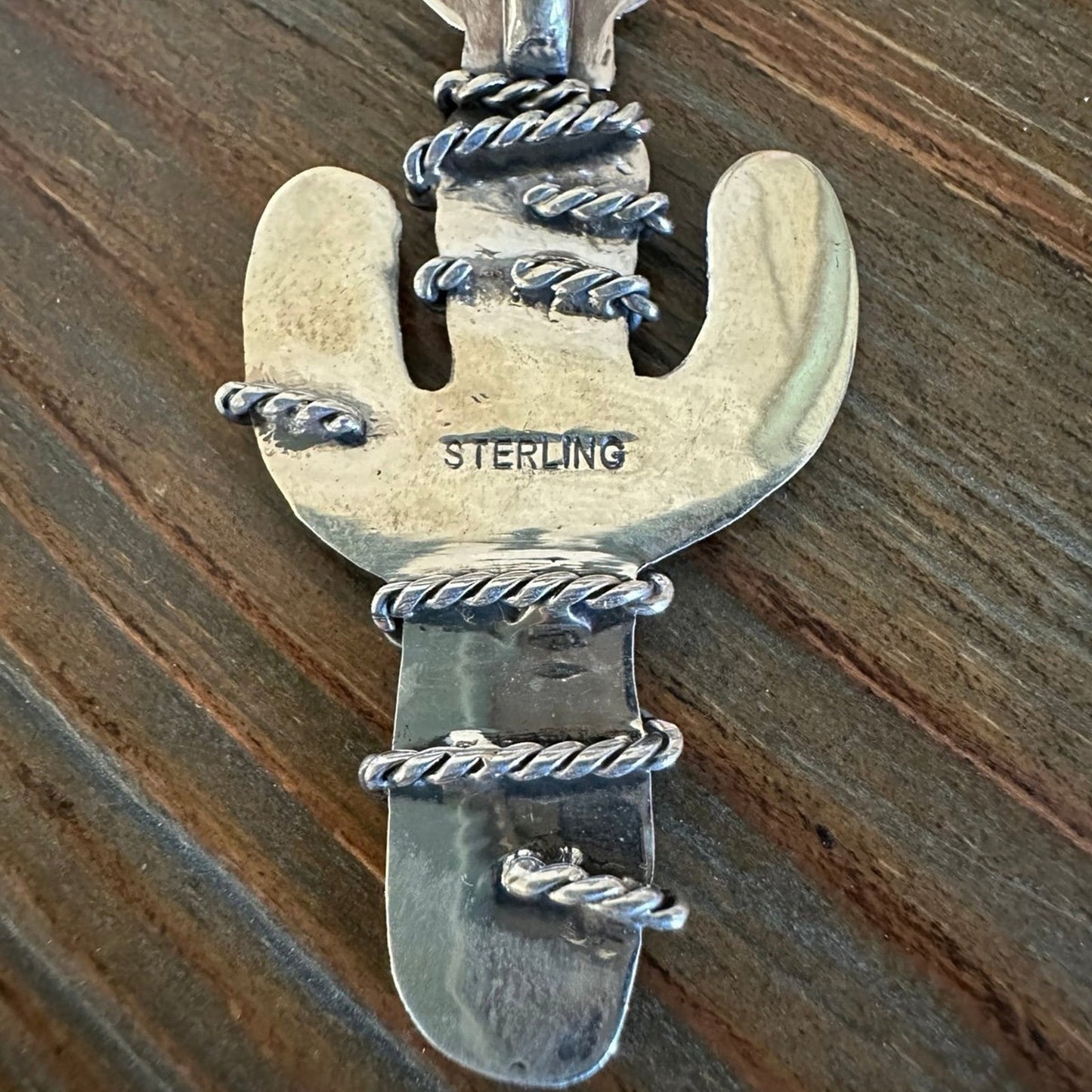 Southwestern Sterling Silver Cactus Pendant
