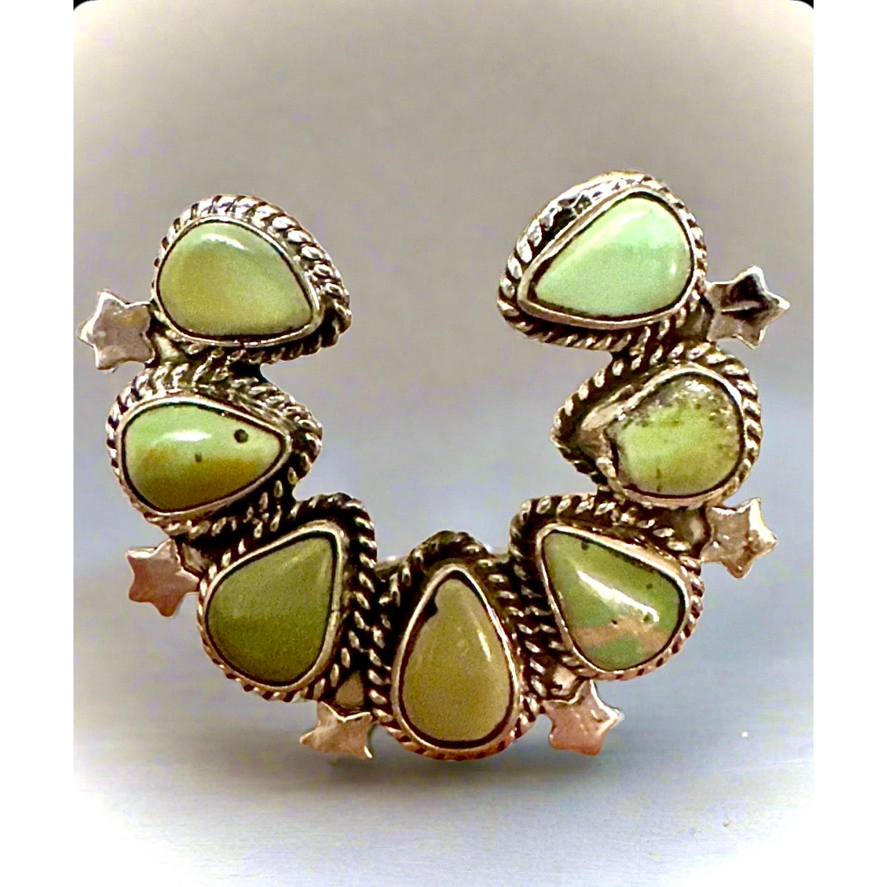 WOW!!! Palomino Turquoise Naja Sterling Silver Ring Size 10