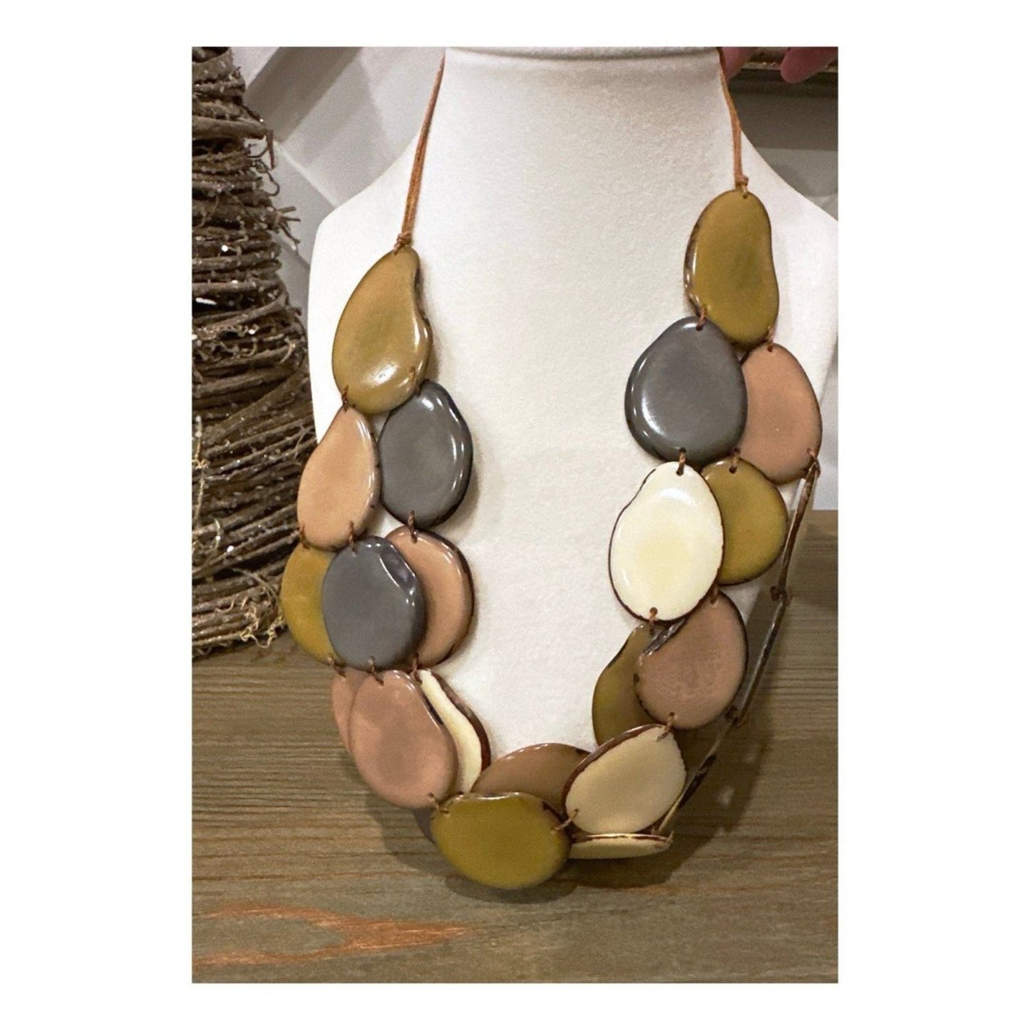 Organic Handmade Tagua Nut Necklace
