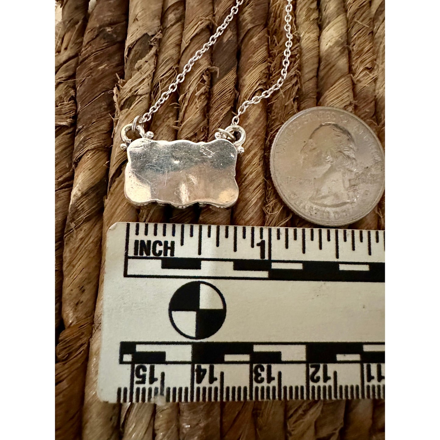 Double Row Snake Eyes Kingman Bar Necklace 18-20”