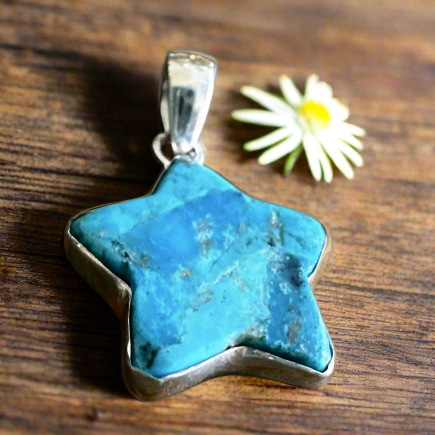 Copper Blue Turquoise Southwestern Star Pendant