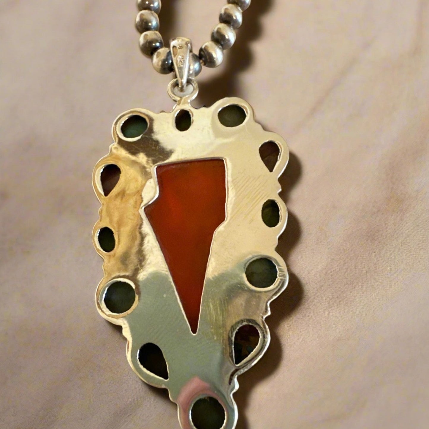 HUGE! Statement Mixed Stone Lightening Bolt Pendant 2.5” Long