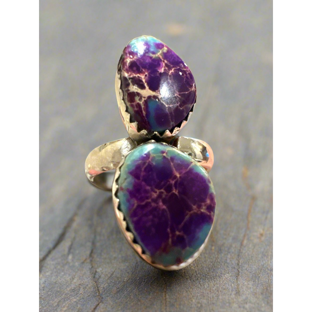 Purple Sea Sediment Jasper | 925 Sterling Silver Ring | Adjustable 4-9
