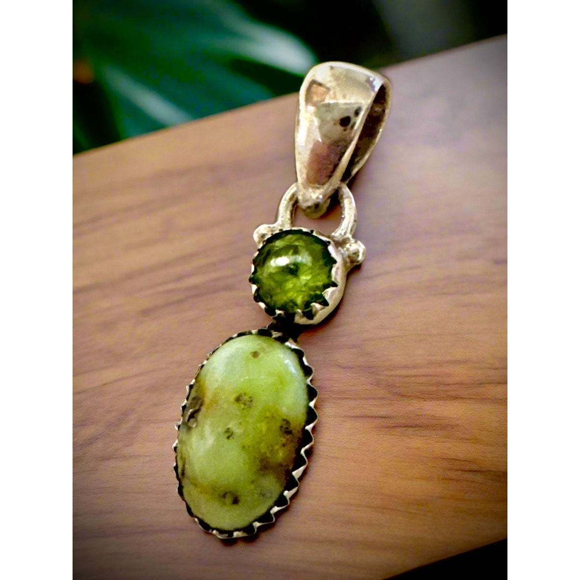 Palomino Turquoise & Green Peridot Southwestern Pendant