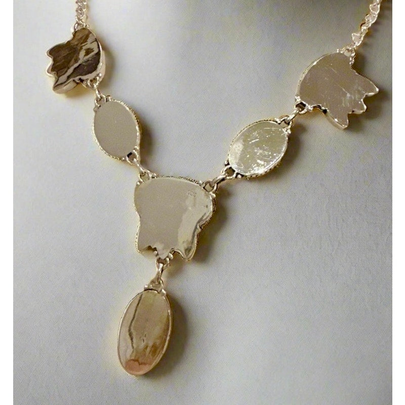 Queen Pink Conch | Aurora Opal | Sterling Silver Necklace | 18-20”