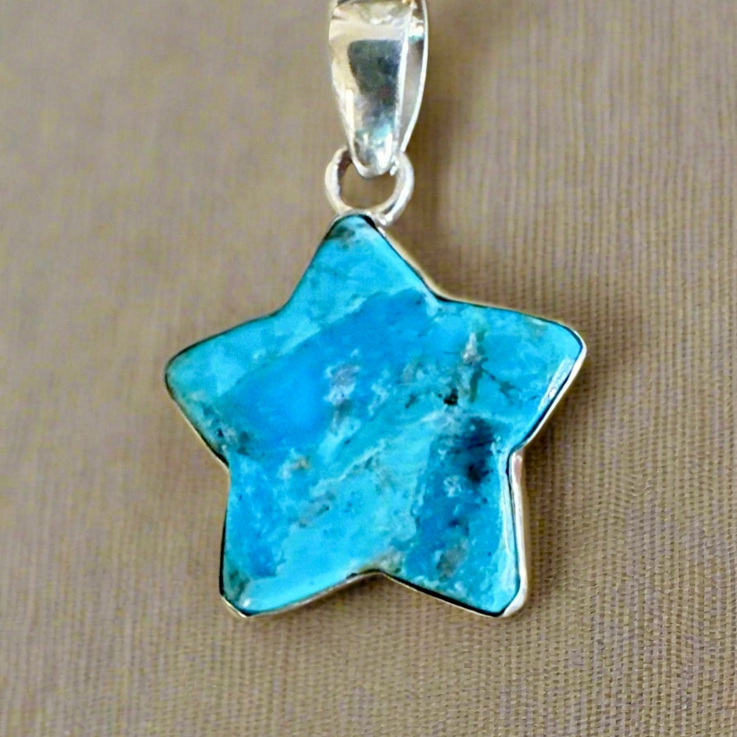Copper Blue Turquoise Southwestern Star Pendant