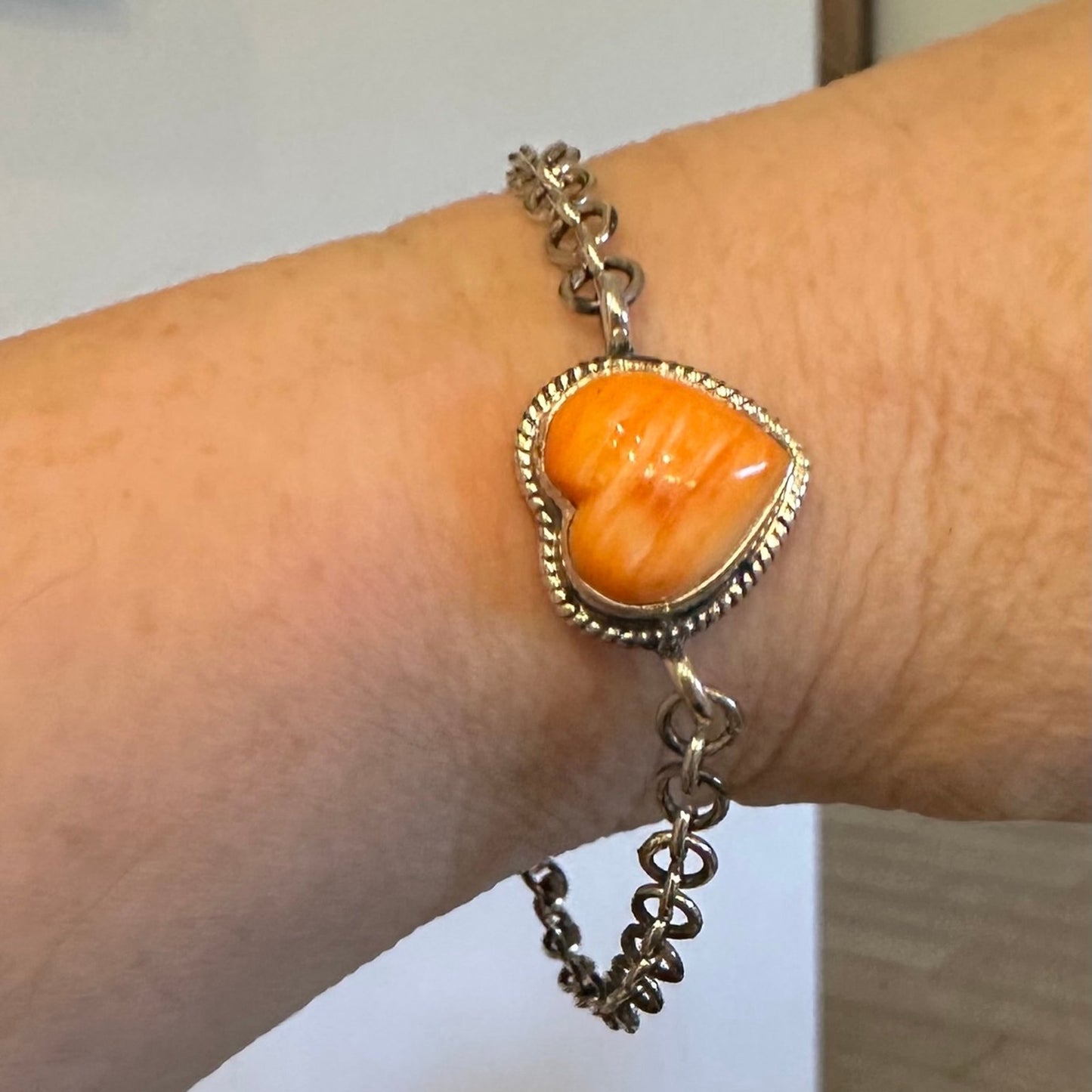 Spiny Oyster Southwestern Bracelet .925 Sterling Size up to 7”