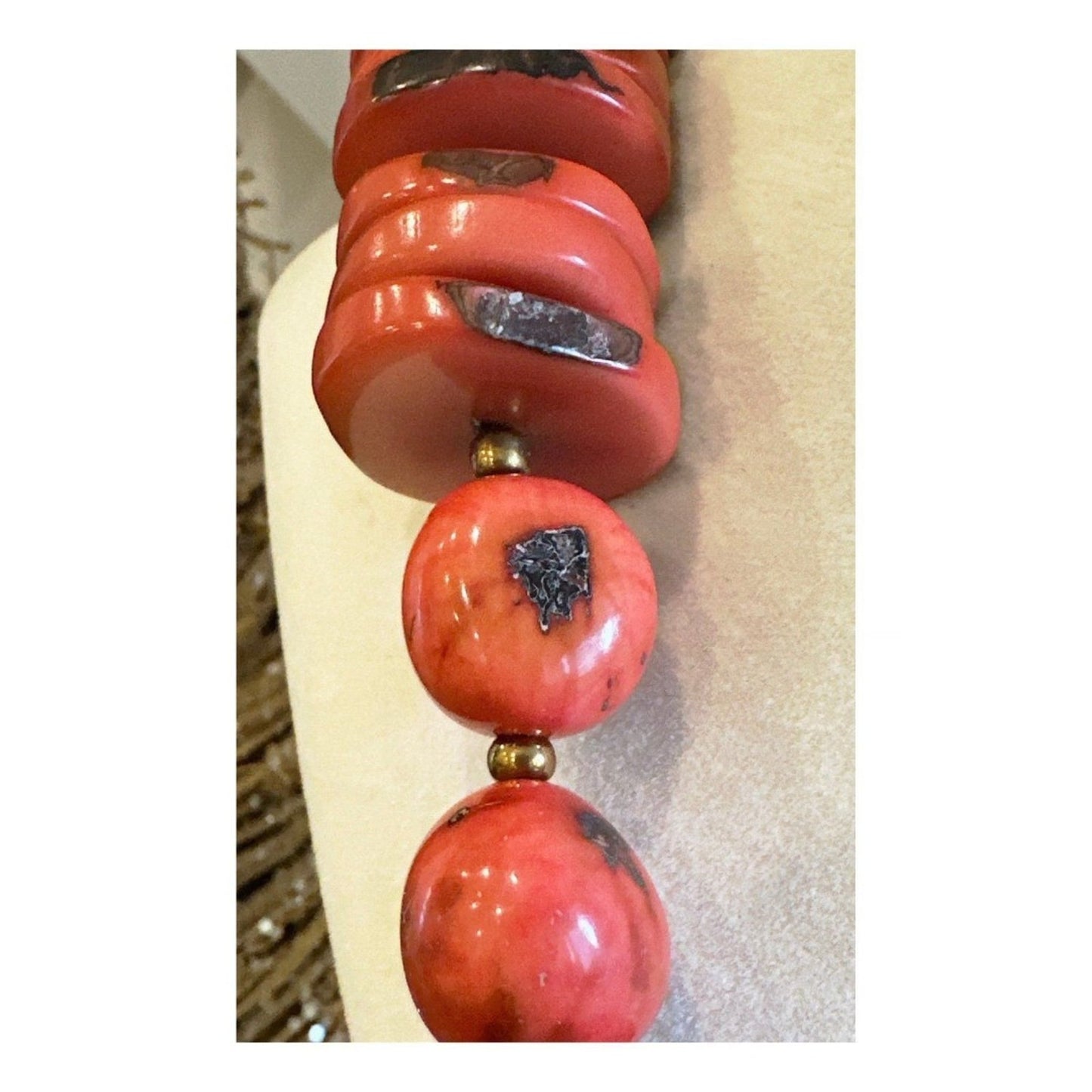Handmade Tagua Nut Necklace - Eco-Friendly Artisan Jewelry-Pink-18”