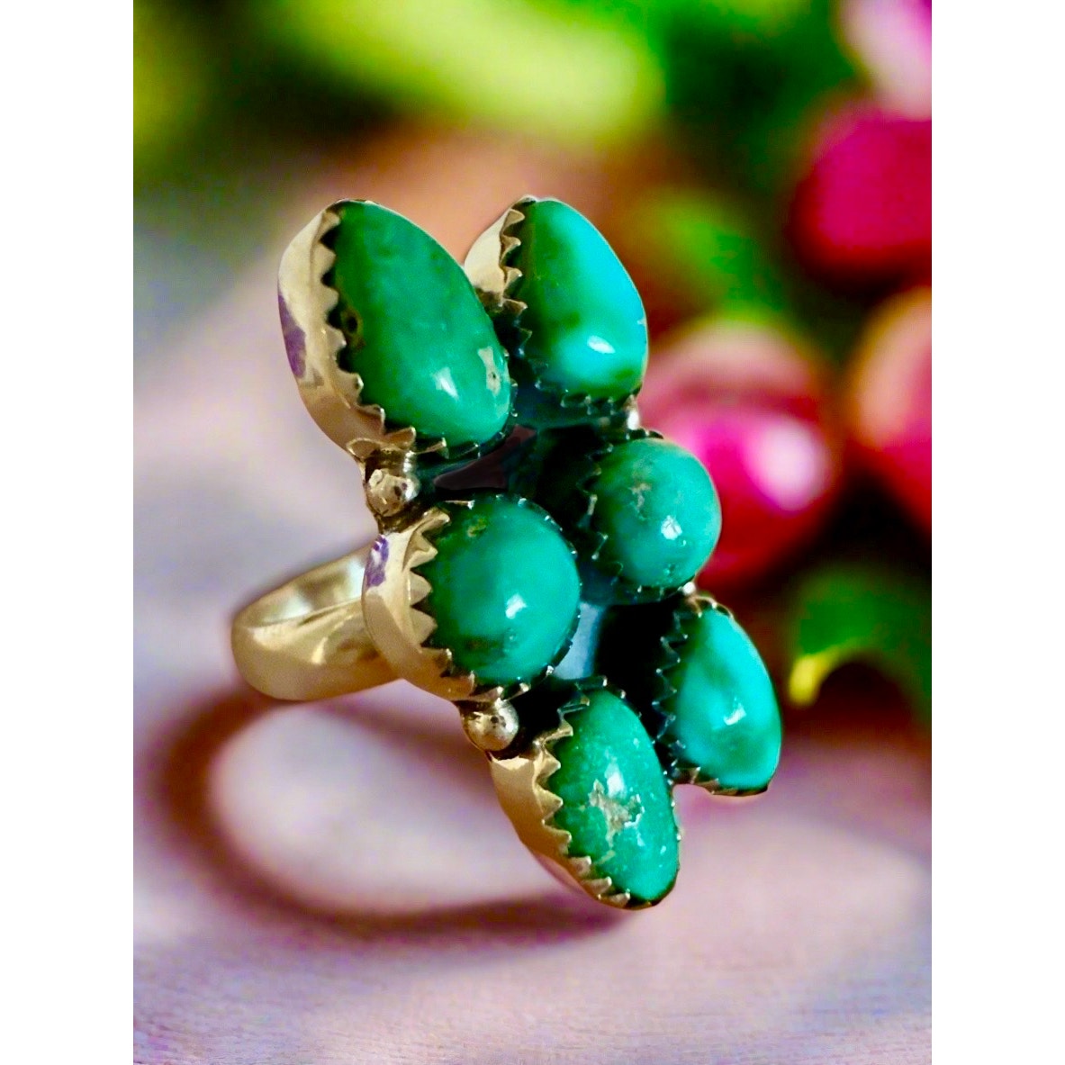 Sonoran Gold Turquoise | 925 Sterling | Adjustable Ring 5-11