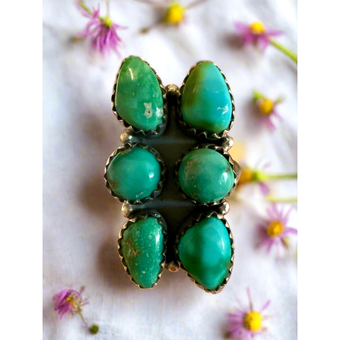 Sonoran Gold Turquoise | 925 Sterling | Adjustable Ring 5-11
