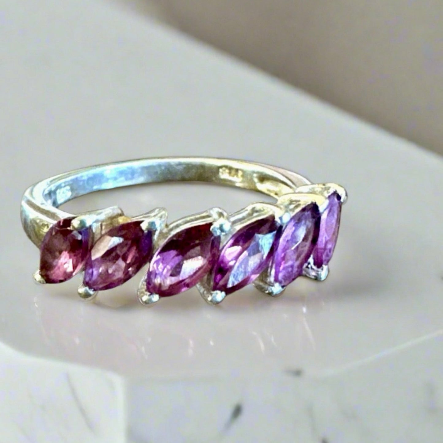 Chuck Clemensy STS Pink Sapphire Band Ring Size 7