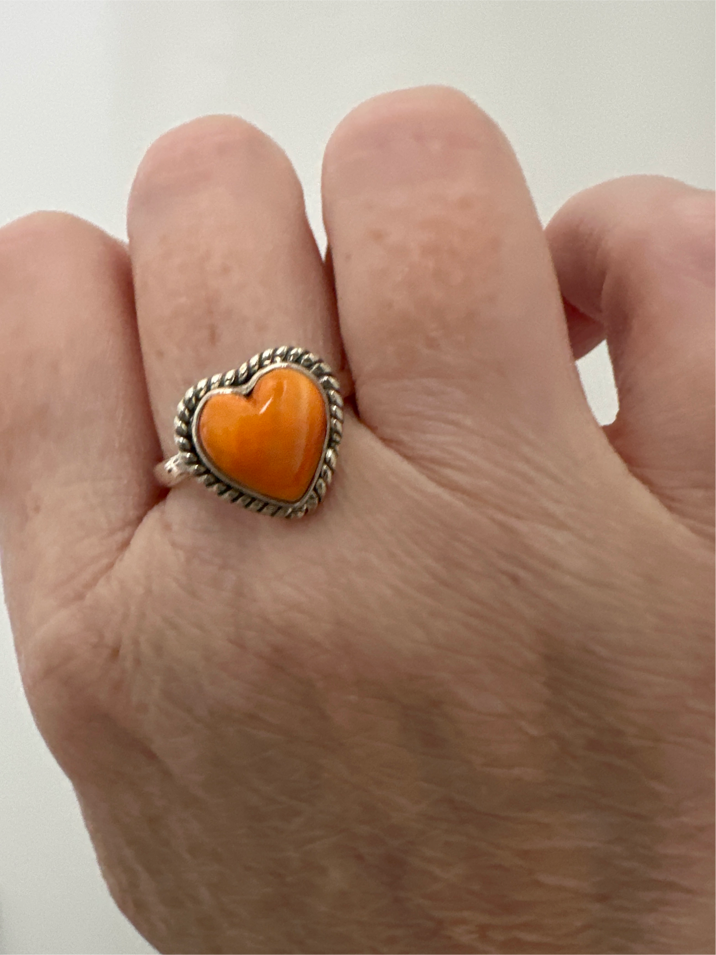 Spiny Oyster .925 Sterling Silver Ring Size 9.5