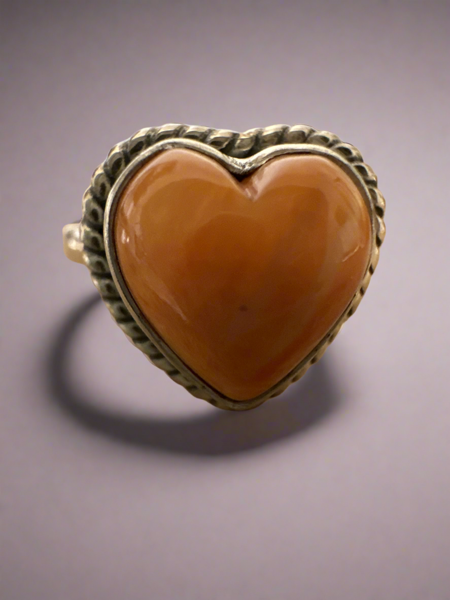 Spiny Oyster .925 Sterling Silver Ring Size 9.5