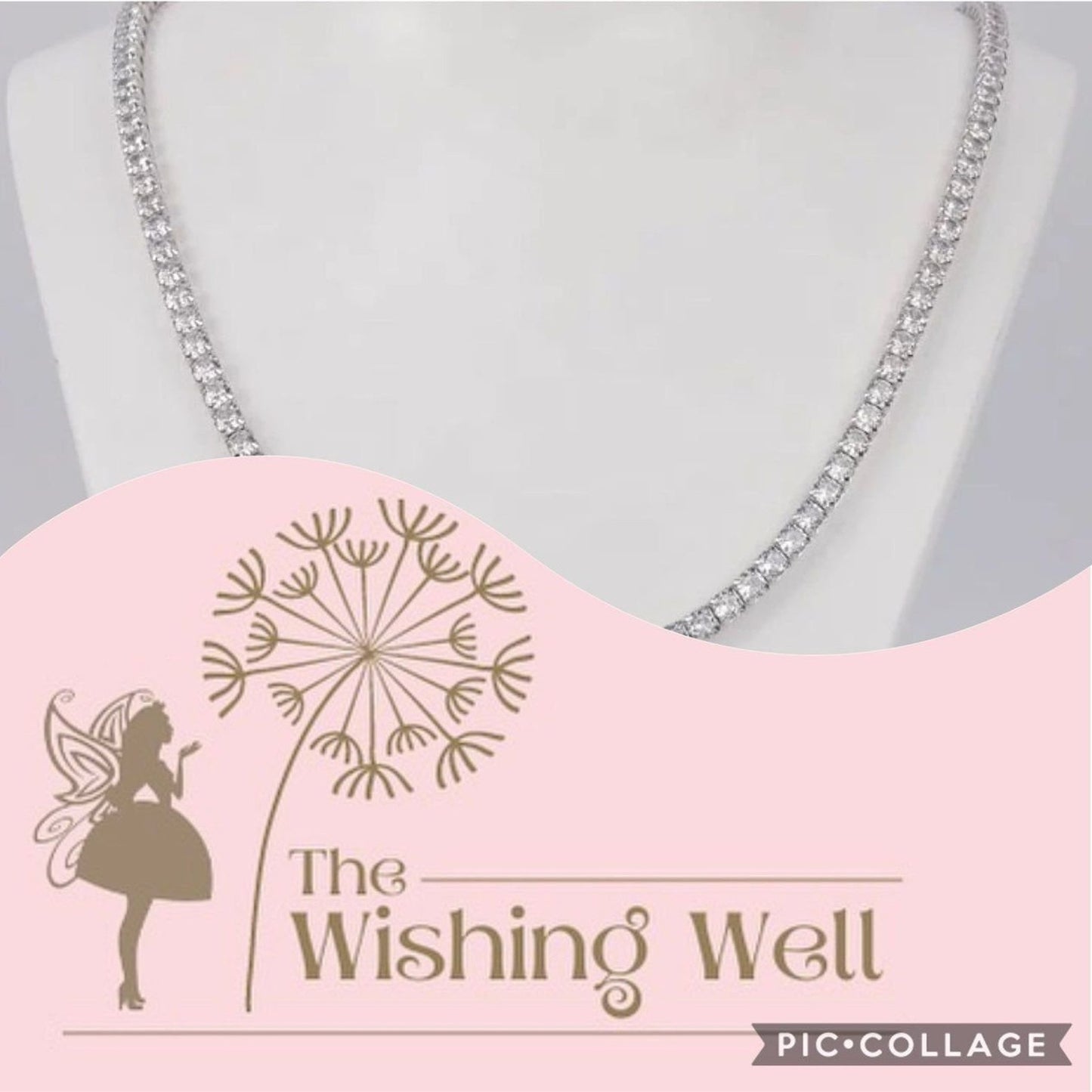 18" CZ Tennis Necklace 925 Solid Silver 3mm