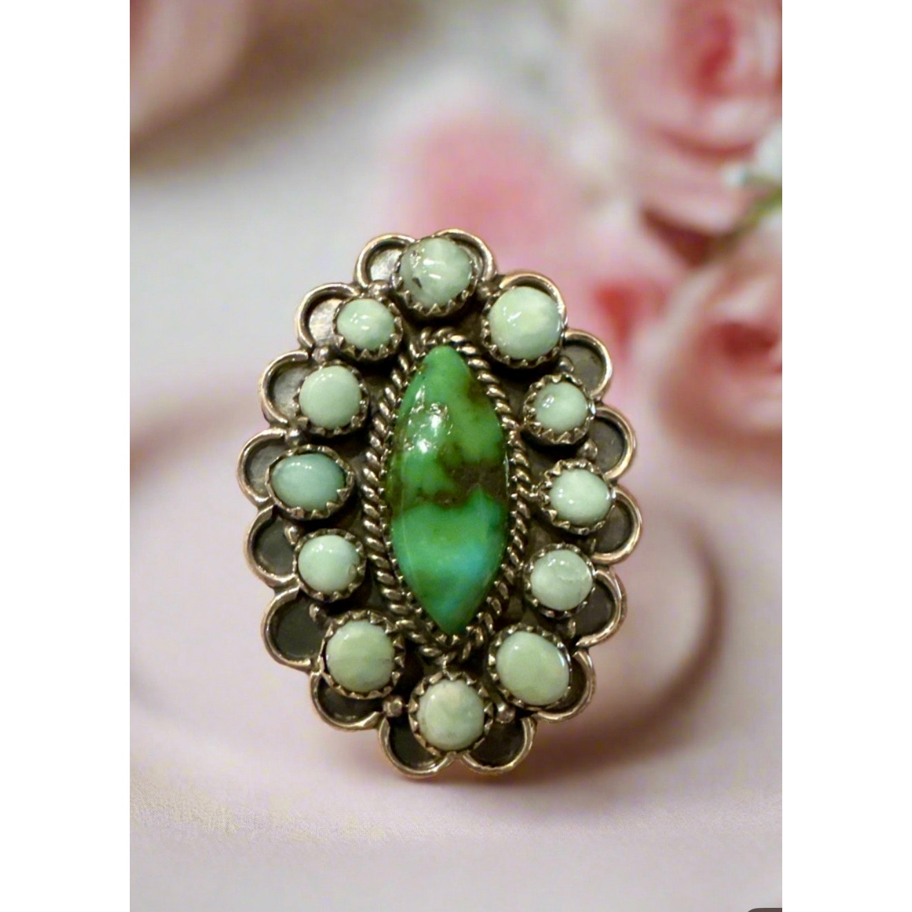 Sonoran Gold Palomino Turquoise | Cluster | Sterling 925 | Adjustable 5-11