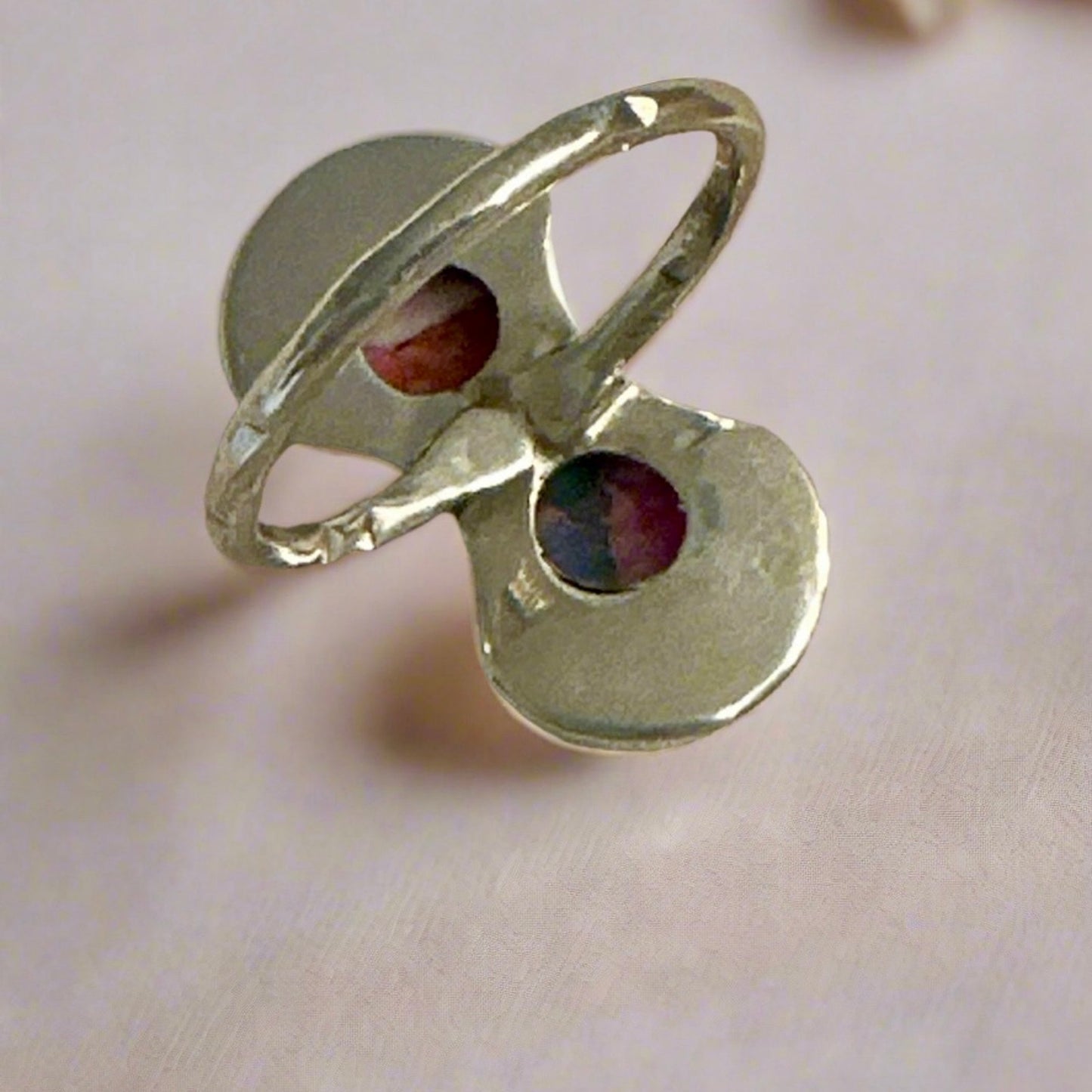 Pink Dahlia Spiny Oyster Southwestern Ring Size 8