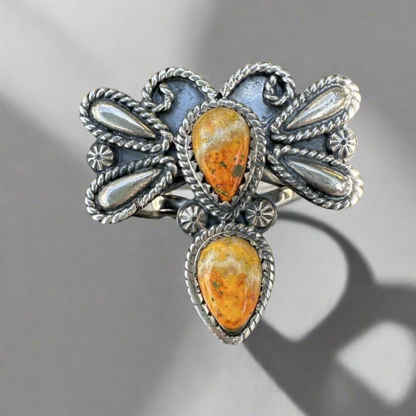 Bumblebee Jasper Butterfly Dragonfly Ring Size 9