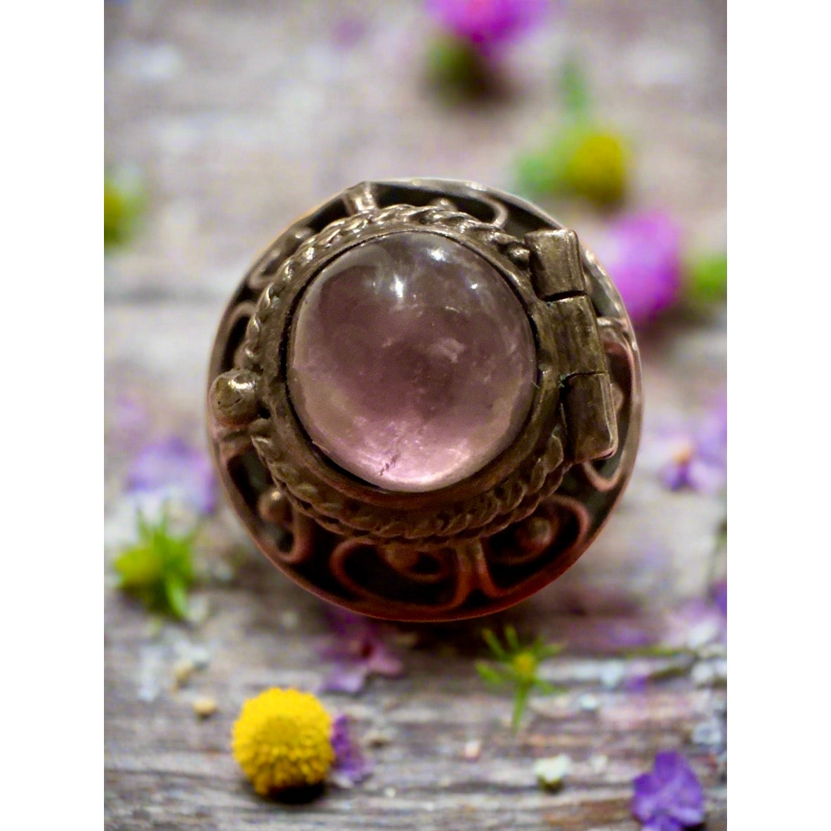 Vintage Taxco Mexico | Amethyst Poison Ring| Adjustable