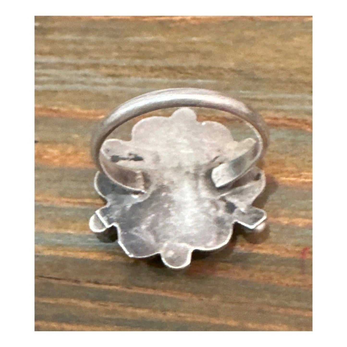 Vintage Native American Snake Eyes Turquoise Ring Size 5.5 Zuni