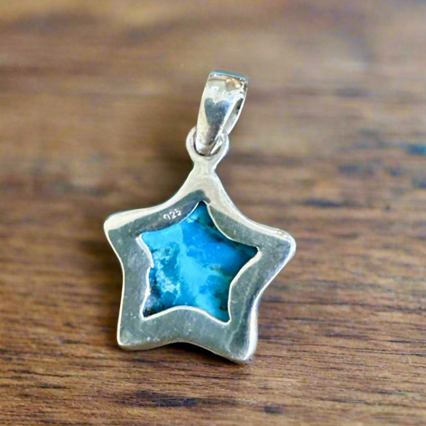 Copper Blue Turquoise Southwestern Star Pendant