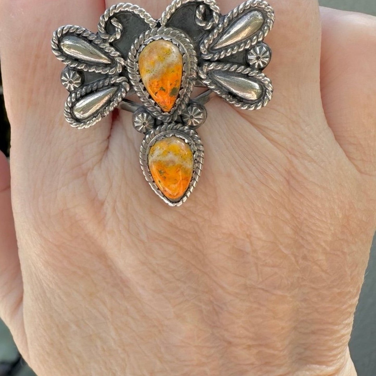 Bumblebee Jasper Butterfly Dragonfly Ring Size 9