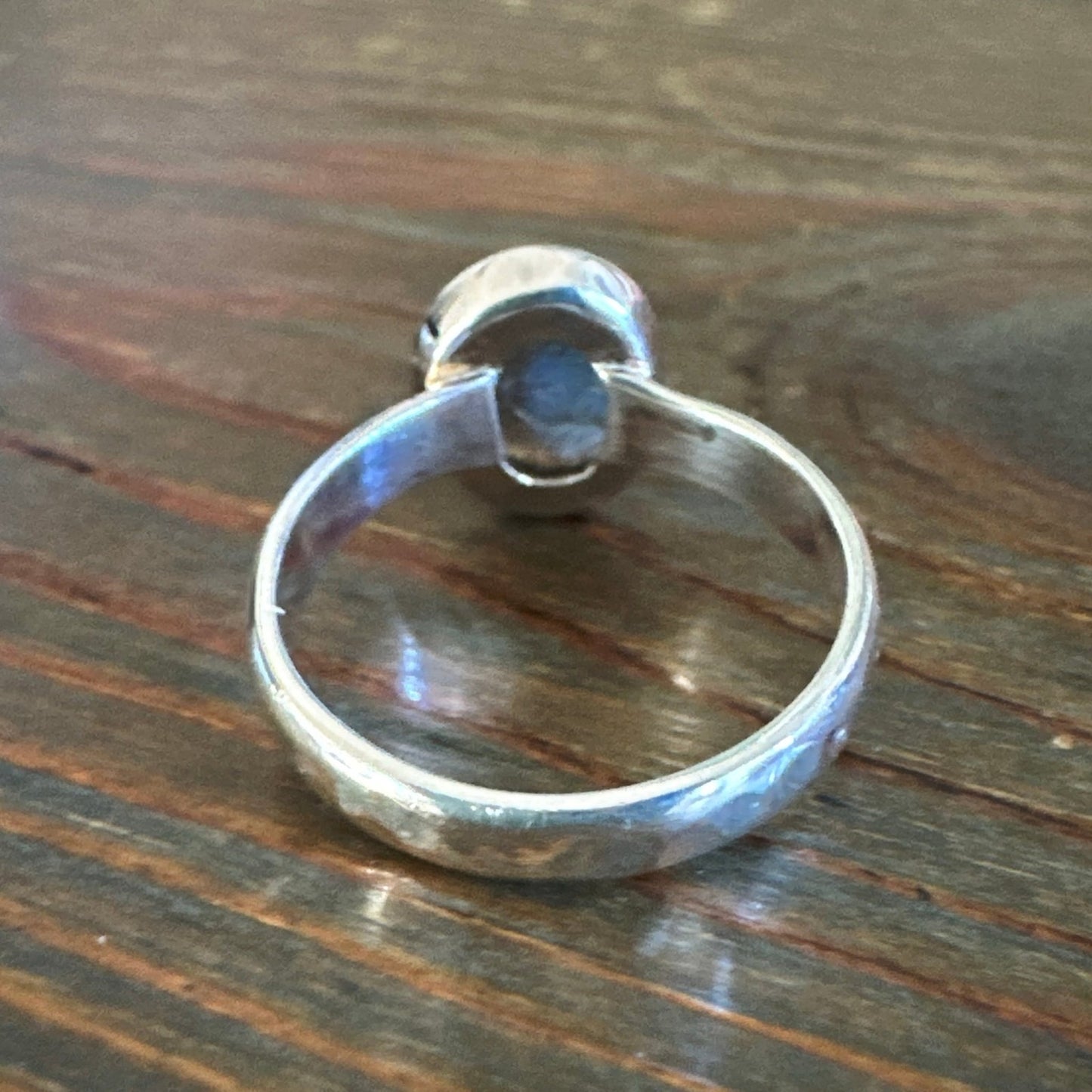 Oval Labradorite.925 Sterling Silver Ring Size 7