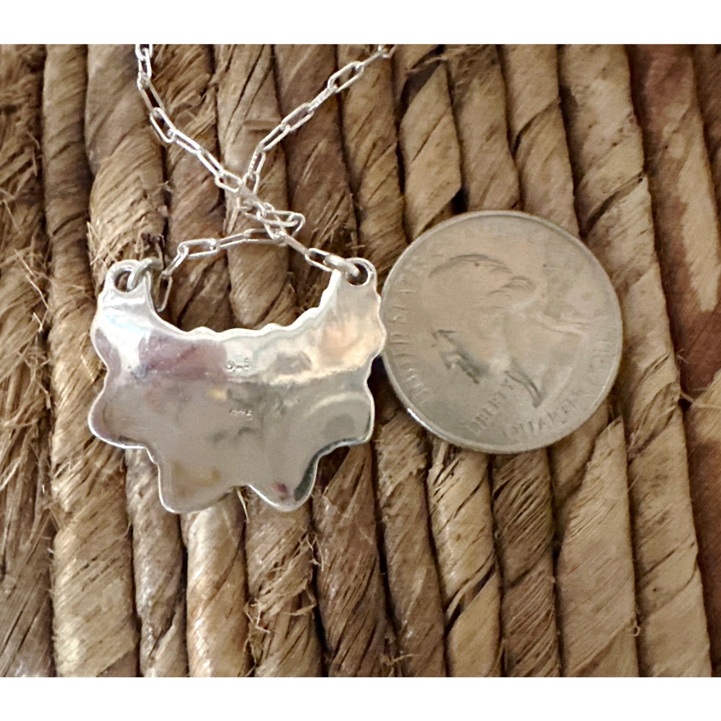 Sterling Silver Honey Dahlia Pendant – Boho Southwestern Style
