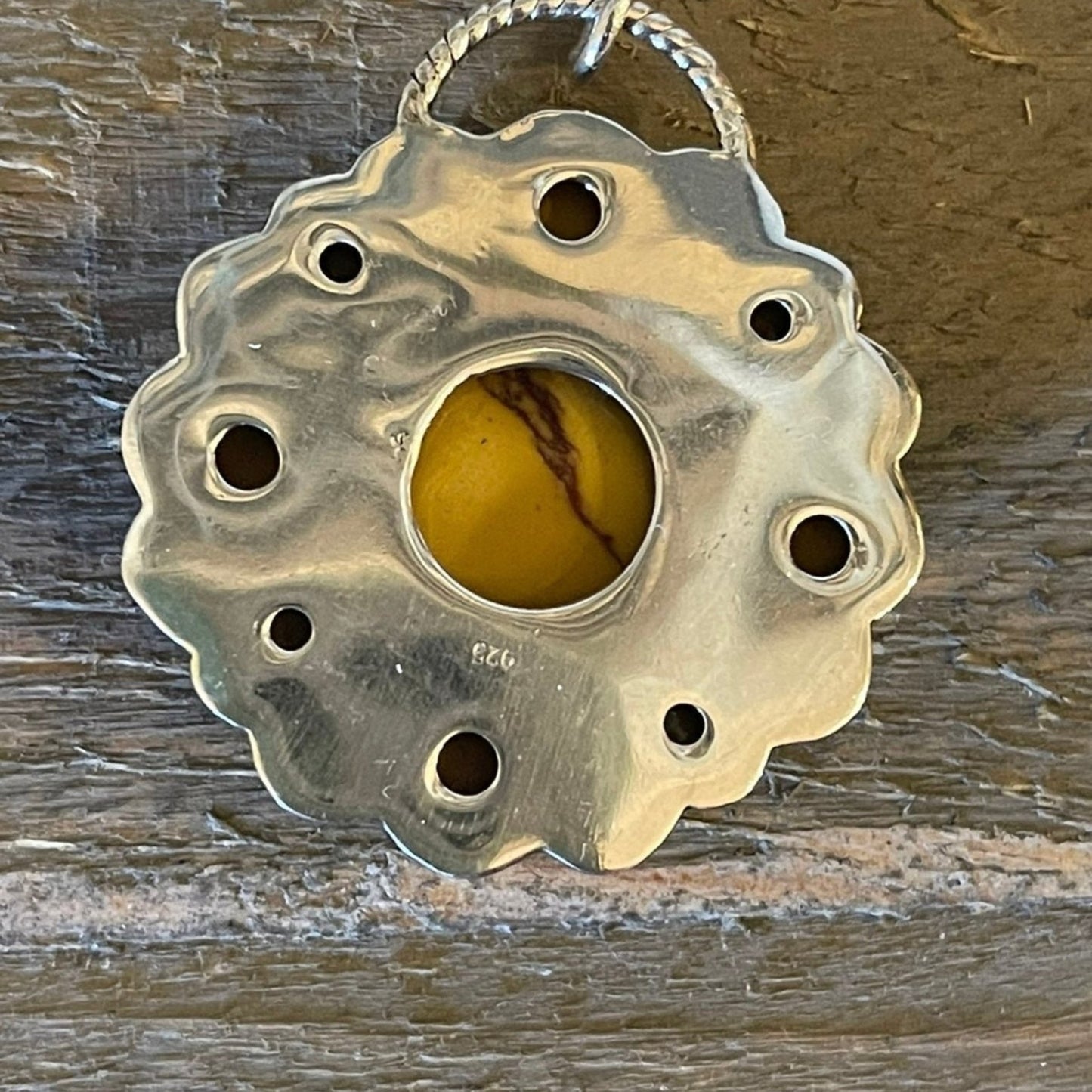 Australian Mookaite Oxidized Southwestern Pendant 1.25”