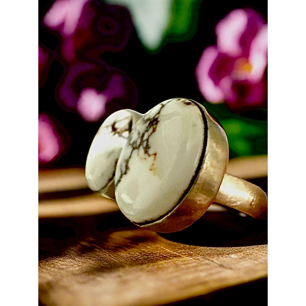 Wild Horse Jasper Round Oval Two Stone Ring Size 8+