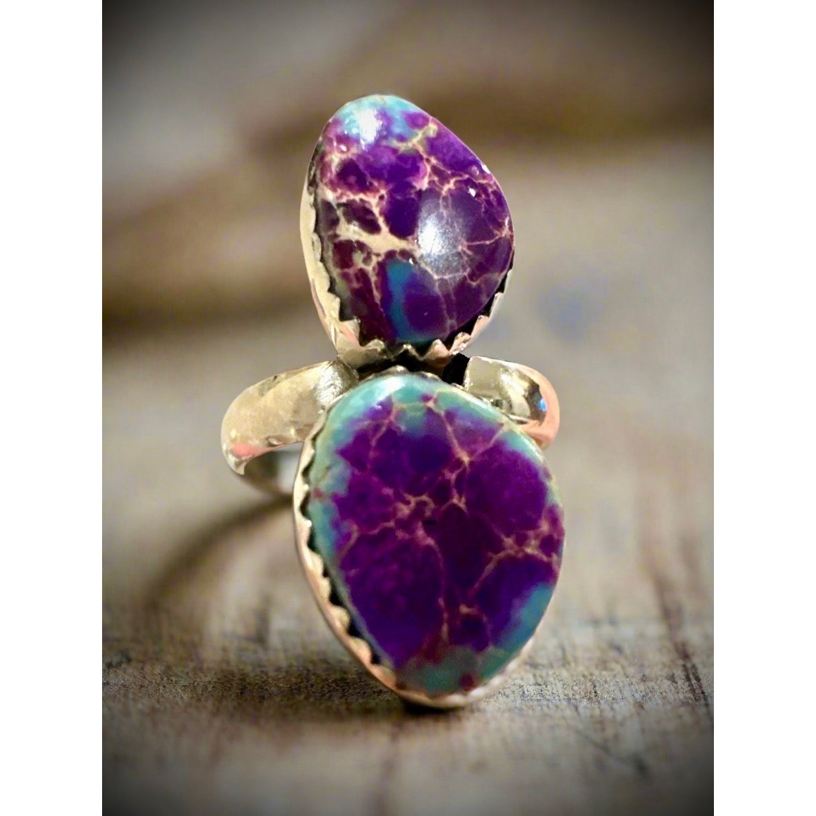 Purple Sea Sediment Jasper | 925 Sterling Silver Ring | Adjustable 4-9
