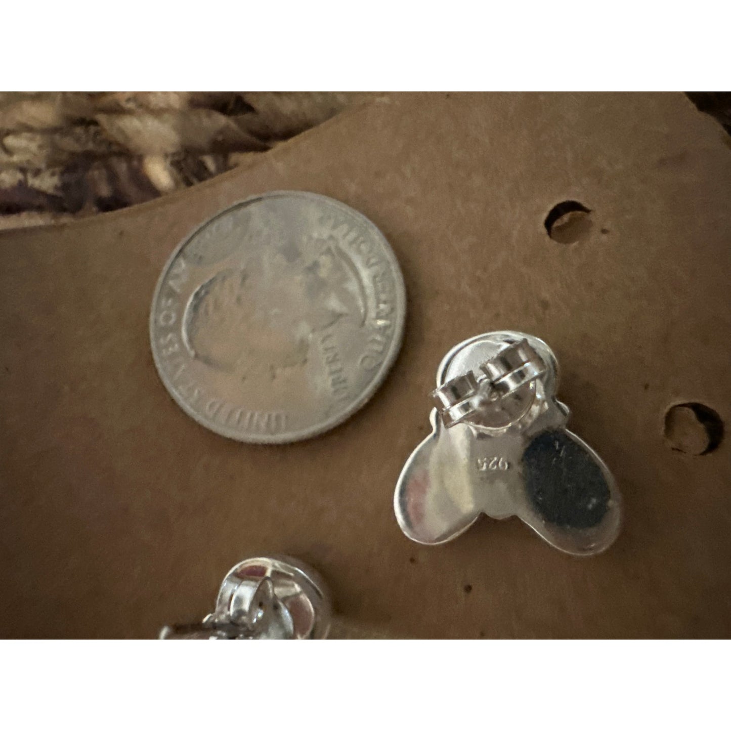 Peacock Dahlia Cluster Sterling Dilver Cluster Earrings