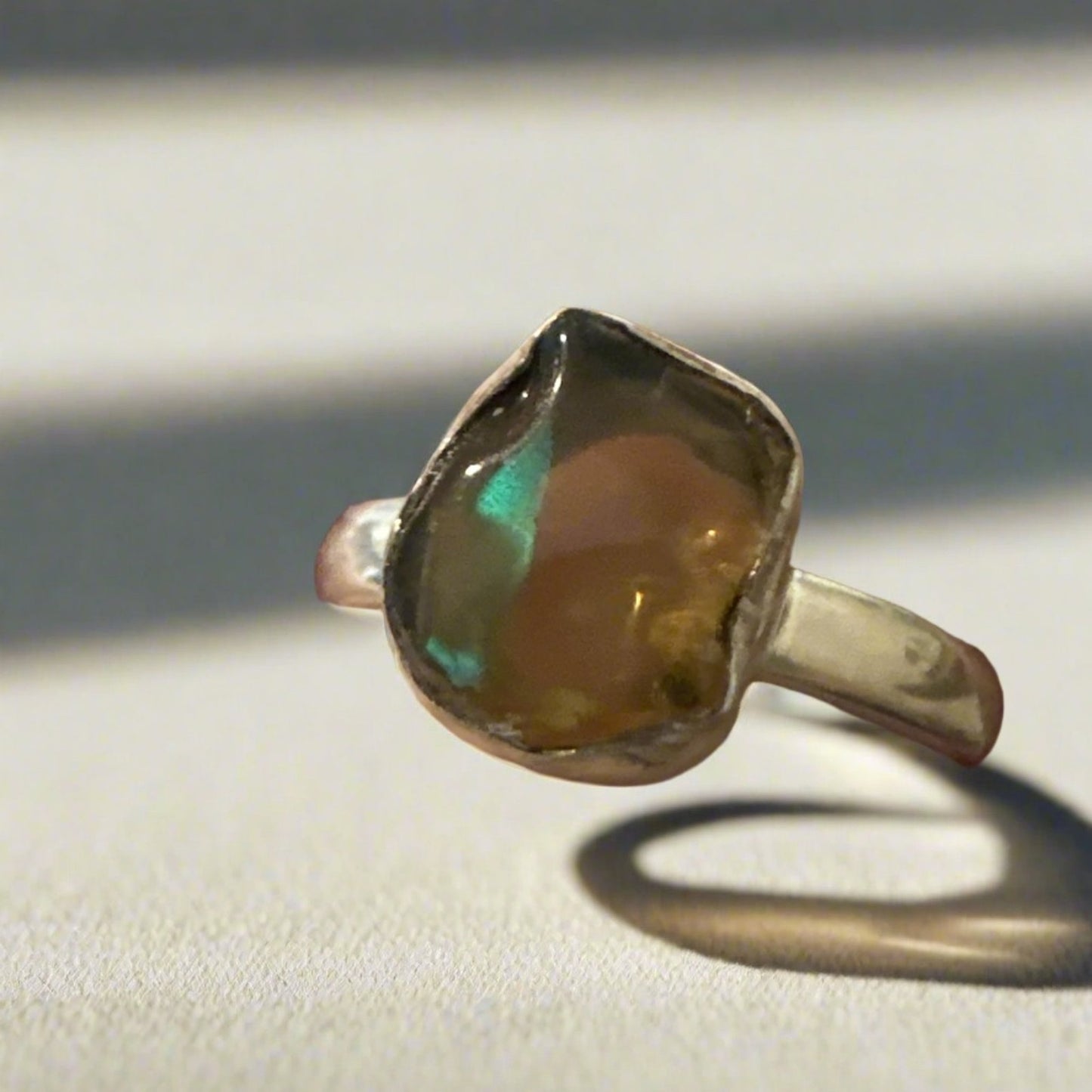 Rough Ethiopian .925 Sterling Silver Ring Size 8.5