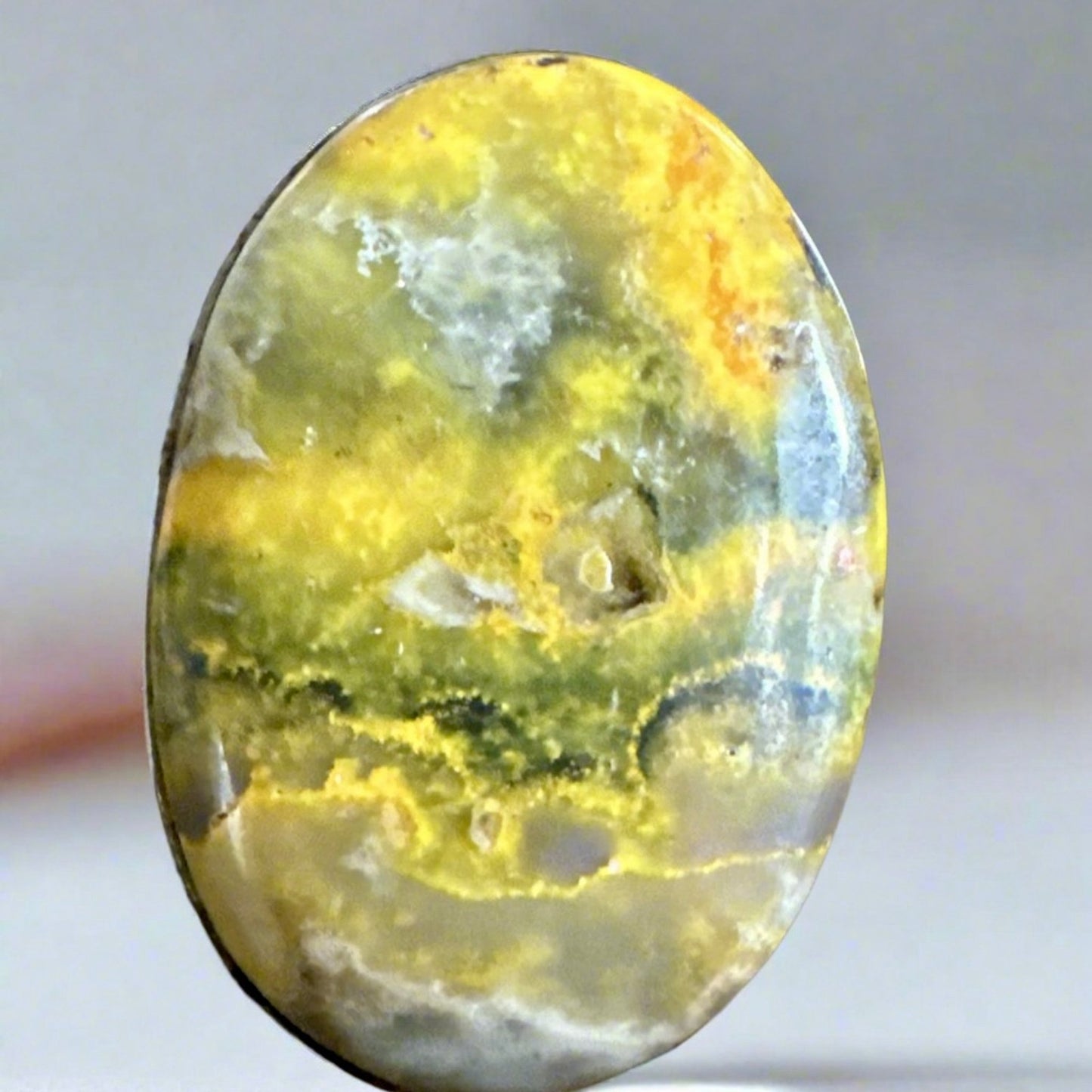 Large Bumblebee Jasper statement ring .925 sterling silver size 7.