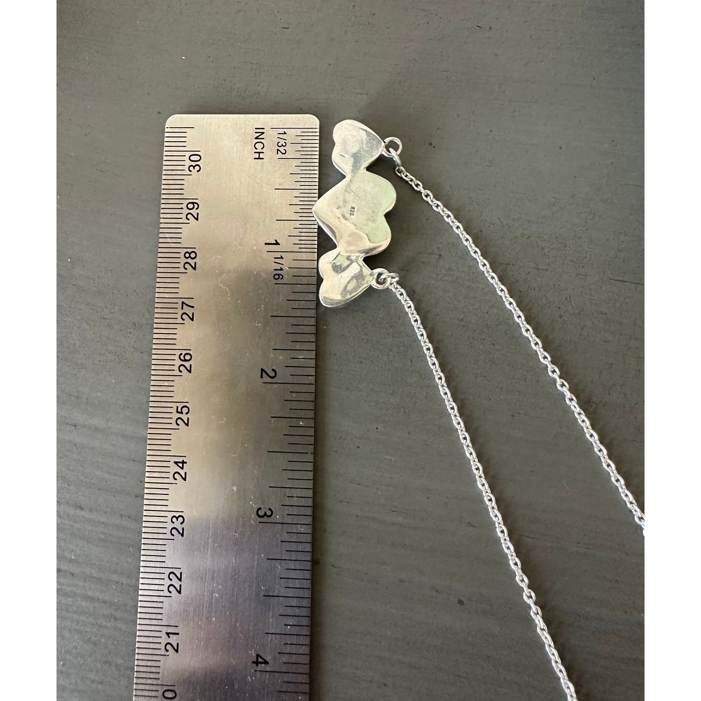 Red Rose Dahlia | White Buffalo | Heart Bar Necklace | 18-20”