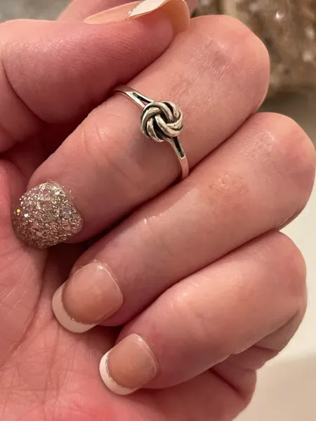 Oxidized Knot Ring Band 925 Sterling Silver (7mm)