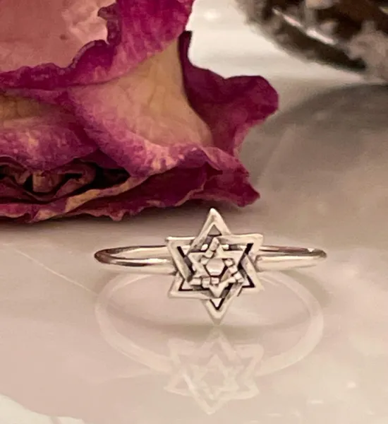 Jewish Star "Star of David" 925 Sterling Silver Ring